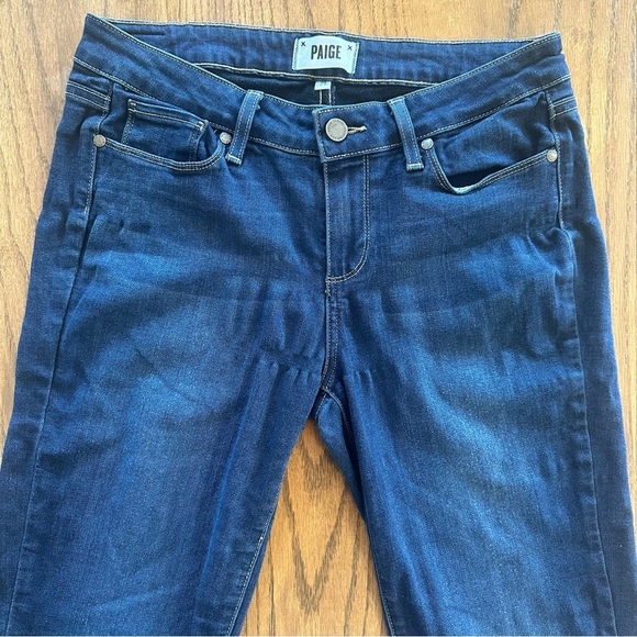Paige Skyline Skinny Jeans Medium Dark Wash Blue Denim Size 29 Casual - Picture 10 of 14